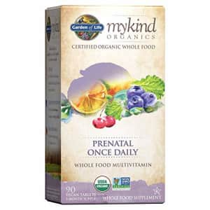 Garden of Life Mykind Organics Prenatal Vitamins - 90 Tablets, Prenatal Once Daily Whole Food for $25