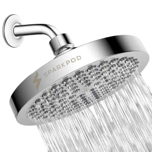 SparkPod Luxury Filtered Rain Shower Head Set for $30