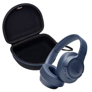JBL Tune 760NC On-Ear Wireless Noise Cancelling Headphone Bundle with gSport Case (Blue) for $130