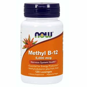 Now Foods NOW Supplements, Methyl B-12 (Methylcobalamin) 5,000 mcg, Nervous System Health*, 120 Lozenges for $21