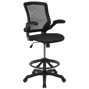 Flash Furniture Kale Mid-Back Swivel Office Chair with Adjustable Foot Ring, Lumbar Support, and for $132