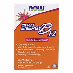 Now Foods NOW Supplements, Instant Energy B-12 (2,000 mcg of B-12 per packet), Cellular Energy Boost*, 75 for $14