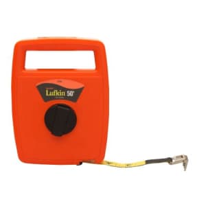 Crescent Lufkin 1/2" x 50' Hi-Viz Orange Linear Engineer's Fiberglass Tape Measure - 703D for $23