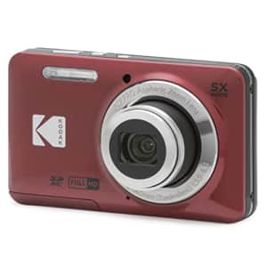 KODAK PIXPRO FZ55-RD 16MP Digital Camera 5X Optical Zoom 28mm Wide Angle 1080P Full HD Video 2.7" for $105