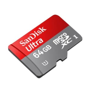 Professional Ultra 64GB MicroSDXC GoPro Hero 3+ SanDisk card is custom formatted for high speed for $7