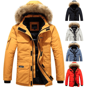 Men's Hooded Winter Jacket for $36
