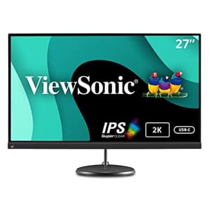 ViewSonic VX2785-2K-MHDU 27 Inch 1440p IPS Monitor with USB 3.2 Type C HDMI DisplayPort Inputs and for $255