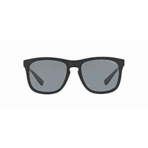 A|X Armani Exchange Men's AX4058S Square Sunglasses, Matte Black/Polarized Grey, 55 mm for $75