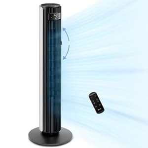 LEVOIT Tower Fan, Oscillating Quiet Fan with Remote 25ft/s Velocity 25dB for Bedroom, Cooling for $100