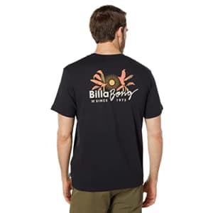 Billabong Men's Classic Short Sleeve Premium Logo Graphic Tee T-Shirt, Black Social Club, Small for $28