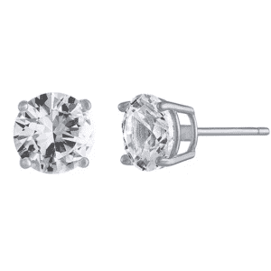 2.5-TCW Lab-Created White Sapphire Stud Earrings in Sterling Silver for $10