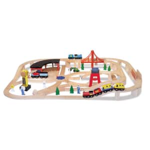 Melissa & Doug 130-Piece Wooden Railway Set for $71 Melissa & Doug 130-Piece Wooden Railway Set for $71