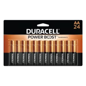 Duracell Coppertop AA Batteries with Power Boost Ingredients, 24 Count Pack Double A Battery with for $17