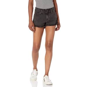 Levi's Women's Superlow Shorts, Black Stonewash, 30 for $21