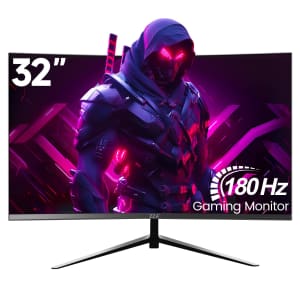 32" 1080p HDR 180Hz IPS FreeSync Curved Gaming Monitor for $125