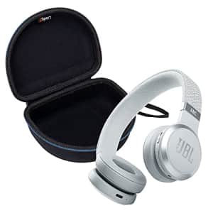 JBL Live 460NC Wireless On-Ear Noise Cancelling Headphone Bundle with gSport Case (White) for $100