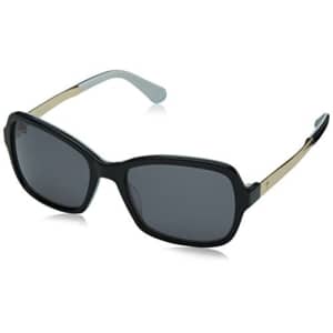 Kate Spade New York Women's Annjanette Polarized Rectangular Sunglasses, BLCK WHTE, 55 mm for $98