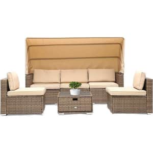 Yitahome 6-Piece Wicker Sectional Outdoor Daybed for $455 Yitahome 6-Piece Wicker Sectional Outdoor Daybed for $455
