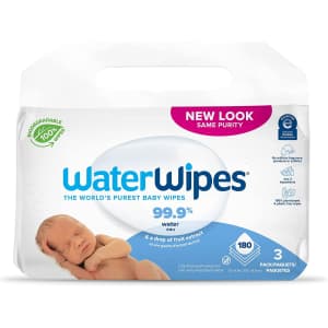 WaterWipes Biodegradable Original Baby Wipes 180-Count for $7.70 via Sub & Save
