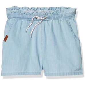 Roxy Girls' Little Right Here Denim Pull On Beach Shorts, Light Blue, 4 for $12 Roxy Girls' Little Right Here Denim Pull On Beach Shorts, Light Blue, 4 for $12