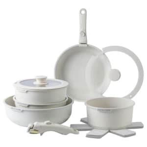 Country Kitchen 13 Piece Pots and Pans Set - Safe Nonstick Cookware Set  Detachable Handle, Kitchen for $85 - YFAC13RH CRM