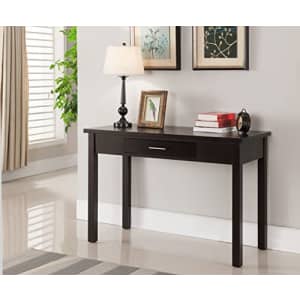 Kings Brand Furniture Wood Home & Office Parsons Desk with Drawer, Espresso for $176