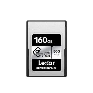Lexar 160GB Professional CFexpress Type A SILVER Series Memory Card, Compatible with Sony Cameras for $150