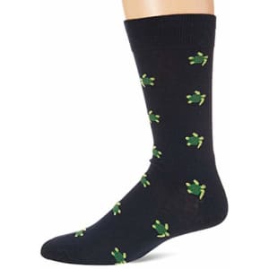 Amazon Essentials Men's Patterned Socks (Previously Goodthreads), 5 Pairs, Amphibian, One Size for $8 Amazon Essentials Men's Patterned Socks (Previously Goodthreads), 5 Pairs, Amphibian, One Size for $8