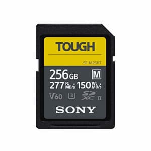 Sony TOUGH-M series SDXC UHS-II Card 256GB, V60, CL10, U3, Max R277MB/S, W150MB/S (SF-M256T/T1) for $113 Sony TOUGH-M series SDXC UHS-II Card 256GB, V60, CL10, U3, Max R277MB/S, W150MB/S (SF-M256T/T1) for $113