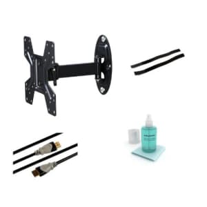 Atlantic 63635939 Articulating TV Wall Mount Kit for 10-Inch to 37-Inch Flat Panel TVs, Black for $60