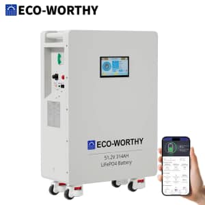Eco-Worthy 48V 314AH LiFePO4 Vertical Standing Backup Battery for $1,650
