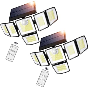 iMaihom Solar LED Flood Light 2-Pack for $38