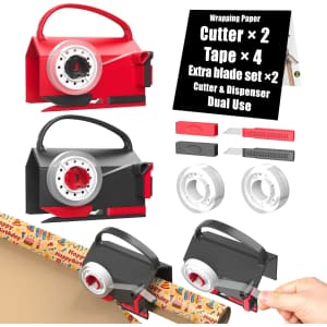 Wraprocut Wrapping Paper Cutter & Tape Dispenser 2-Pack for $12