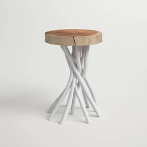 Sand & Stable Selah 20'' Tree Stump End Table for $80