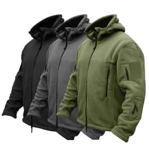 Rogoman Men's Tactical Fleece Jacket for $15