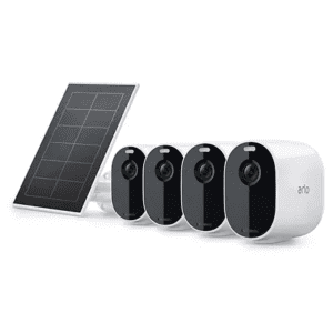 Arlo Essential Spotlight Camera 4-Pack with Solar Panel for $299 for members Arlo Essential Spotlight Camera 4-Pack with Solar Panel for $299 for members