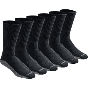 Dickies Men's Dri-Tech Comfort No-Show Socks 6-Pair Pack for $9