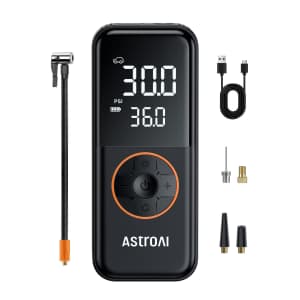 AstroAI L4 Tire Inflator Portable Air Compressor for $20