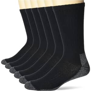 Hanes Men's Work Socks 6-Pack for $6