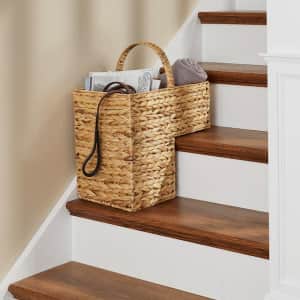 Home Decorators Collection Woven Seagrass Stair Storage Basket for $48