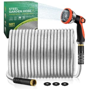 50-Foot Stainless Steel Water Hose for $30