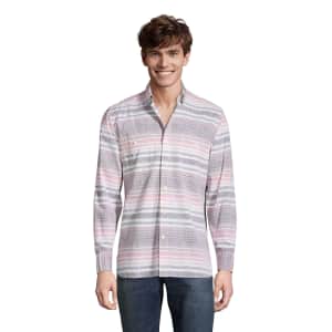 Lands' End Men's Chambray Work Shirt for $10