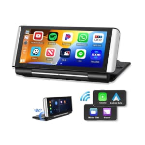 6.8" Foldable Car Display w/ Apple CarPlay & Android Auto Support for $96