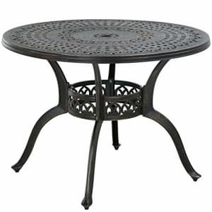 FDW Patio Table Patio Dining Table Outdoor Dining Table Wrought Iron Patio Furniture Patio Furniture for $136
