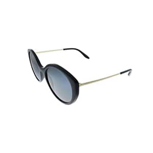 Prada PR 18XS 1AB5Z1 Black Plastic Round Sunglasses Grey Polarized Lens for $371