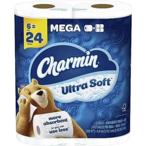 Charmin Ultra Soft Toilet Paper 6 Mega Rolls for $8 via Sub. & Save