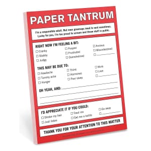 Knock Knock Paper Tantrum Note Pad for $6