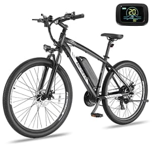 ANCHEER 500W Electric Bike 27.5'' Adults Electric Commuter Bike/Electric Mountain Bike, 48V Ebike for $350