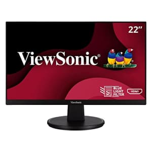 ViewSonic VS2247-MH 22 Inch 1080p Monitor with 75Hz, Adaptive Sync, Thin Bezels, Eye Care, HDMI, for $85