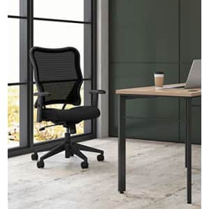HON Wave Mesh High-Back Task Chair, with Height-Adjustable Arms, in Black (HVL702) for $368